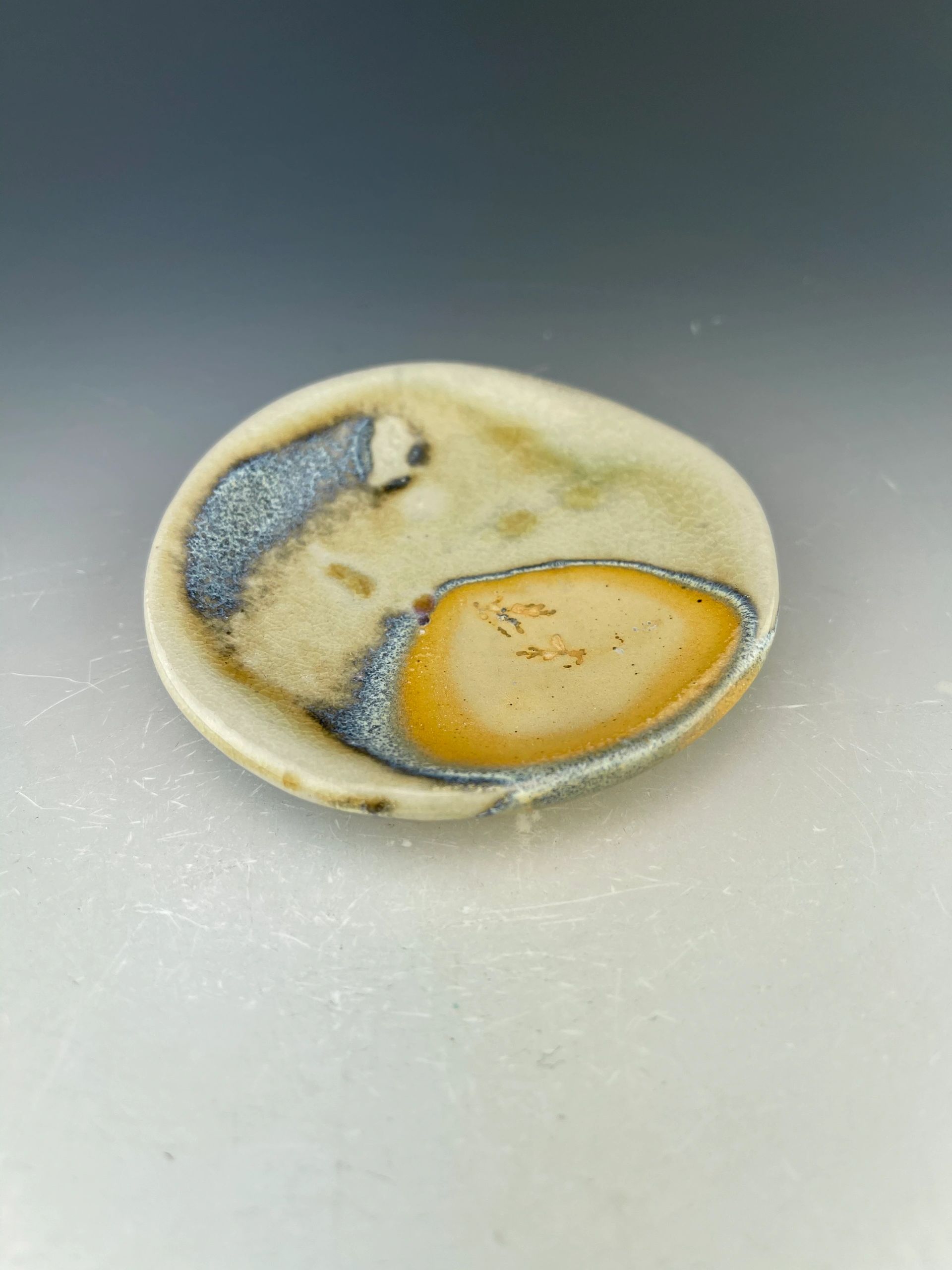 Small abstract glaze ceramic dish